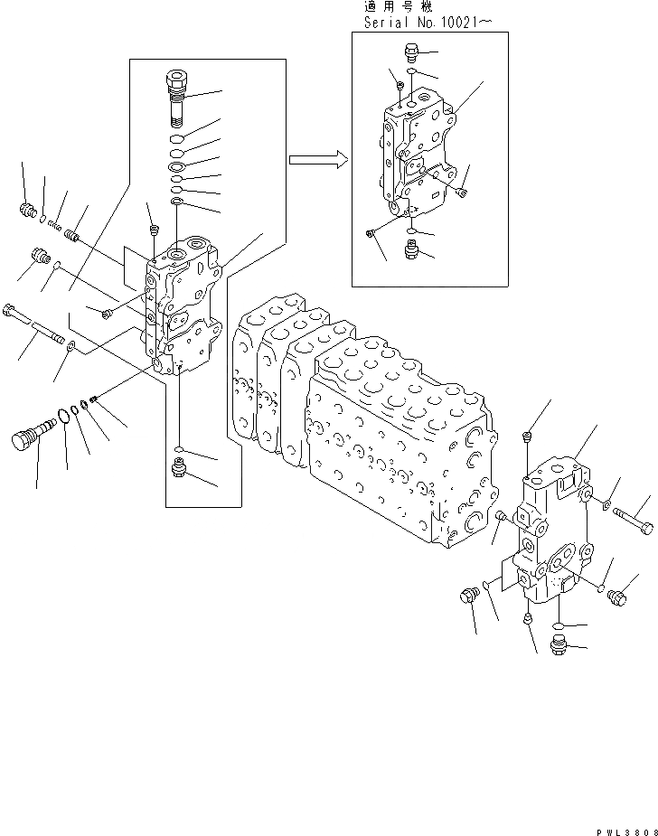 Схема запчастей Komatsu PC400ST-6LC - ОСНОВН. КЛАПАН (-АКТУАТОР) (/)(№-) ОСНОВН. КОМПОНЕНТЫ И РЕМКОМПЛЕКТЫ