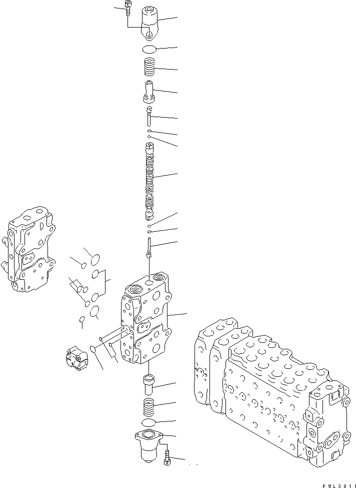 Схема запчастей Komatsu PC400ST-6LC - ОСНОВН. КЛАПАН (-АКТУАТОР) (/)(№-) ОСНОВН. КОМПОНЕНТЫ И РЕМКОМПЛЕКТЫ