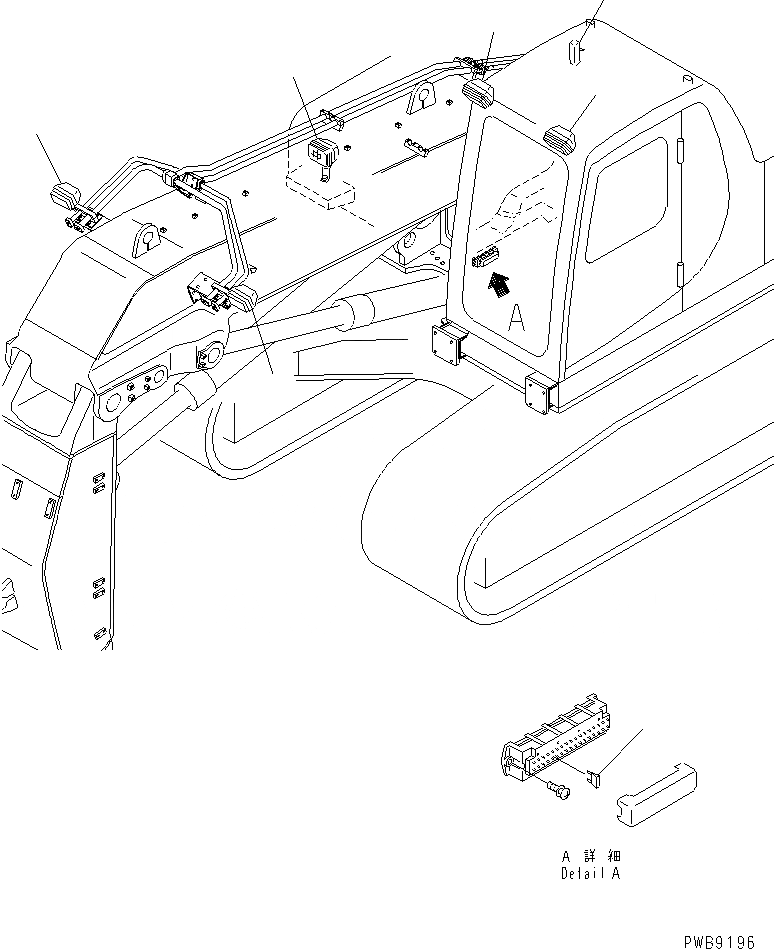 Схема запчастей Komatsu PC400ST-6LC - ОСВЕЩЕНИЕ И ПРЕДОХРАНИТЕЛЬ КАТАЛОГИ ЗЧ