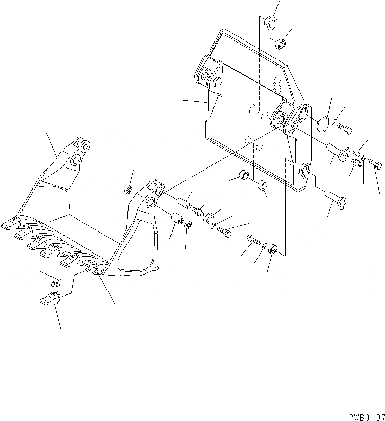 Схема запчастей Komatsu PC400ST-6LC - КОВШ¤ .M (НИЖН. РАЗГРУЗКА ПОГРУЗ.) КАТАЛОГИ ЗЧ