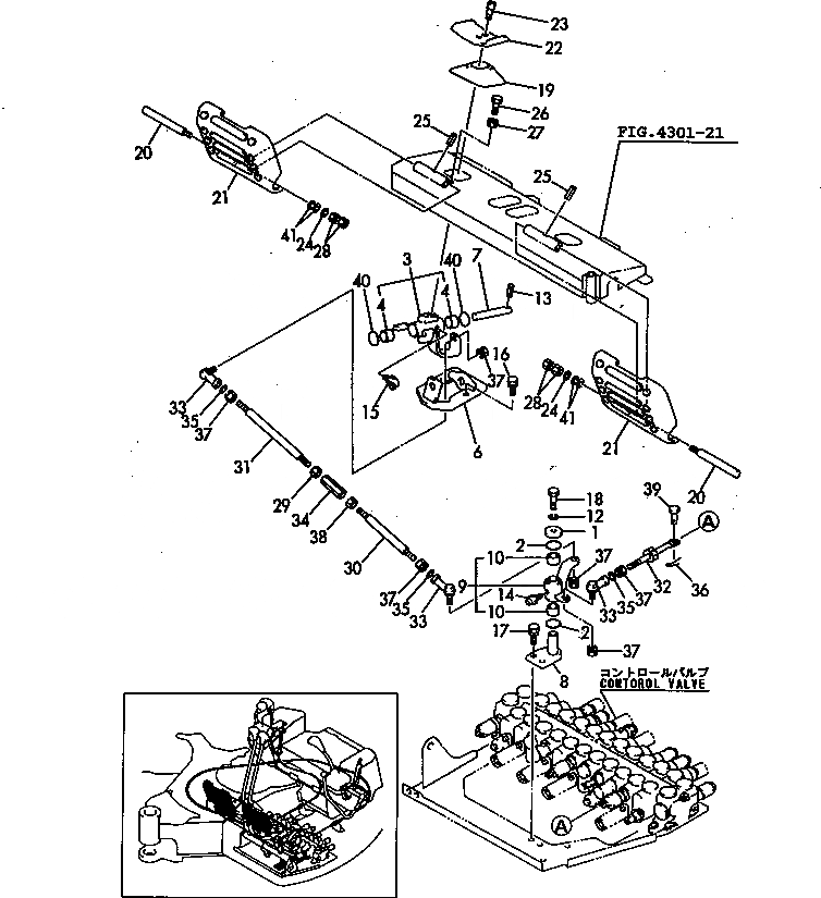 Схема запчастей Komatsu PC40FR-1 - МЕХ-М УПРАВЛ-Я РАБОЧ. ОБОРУД-EM (ПОВОРОТН.) СИСТЕМА УПРАВЛЕНИЯ