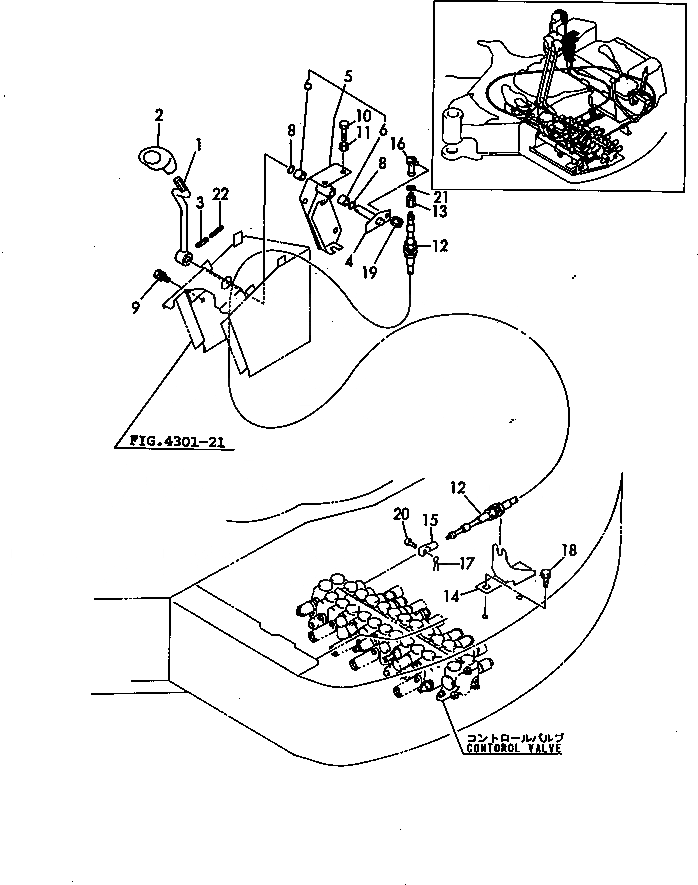Схема запчастей Komatsu PC40FR-1 - РЫЧАГ УПРАВЛЕНИЯ ОТВАЛОМ И МЕХАНИЗМ СИСТЕМА УПРАВЛЕНИЯ