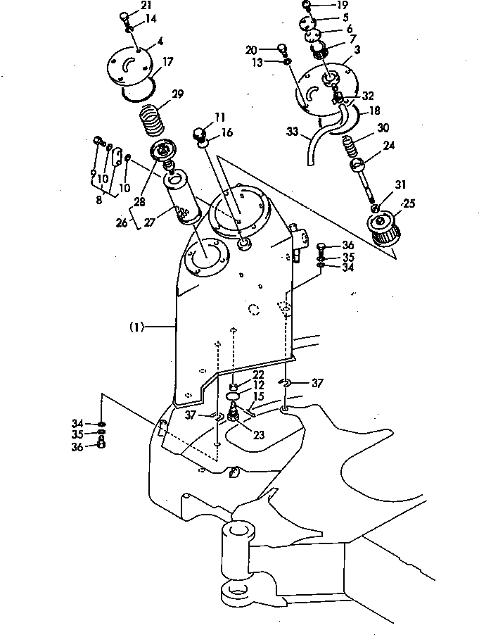 Схема запчастей Komatsu PC40FR-1 - ГИДР. БАК. УПРАВЛ-Е РАБОЧИМ ОБОРУДОВАНИЕМ