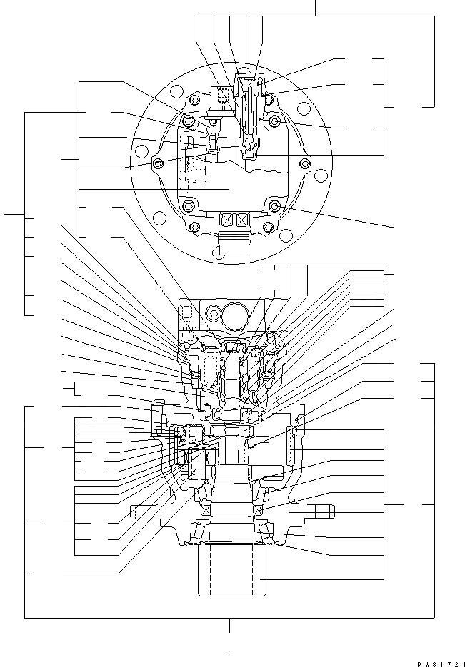 Схема запчастей Komatsu PC40FR-2 - МОТОР ПОВОРОТА (ВНУТР. ЧАСТИ) ПОВОРОТН. КРУГ И КОМПОНЕНТЫ