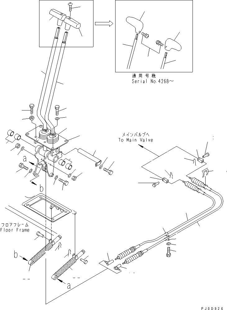 Схема запчастей Komatsu PC40MR-1 - ОСНОВН. КОНСТРУКЦИЯ (КОНТРОЛЬ ХОДА) (ДЛЯ TOPS) КАБИНА ОПЕРАТОРА И СИСТЕМА УПРАВЛЕНИЯ