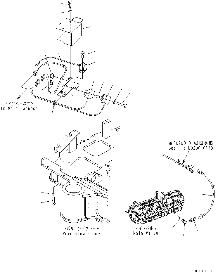 Схема запчастей Komatsu PC40MR-2 - СИГНАЛ ХОДА (С КОНДИЦИОНЕРОМ) (КРОМЕ ЯПОН.) ЭЛЕКТРИКА