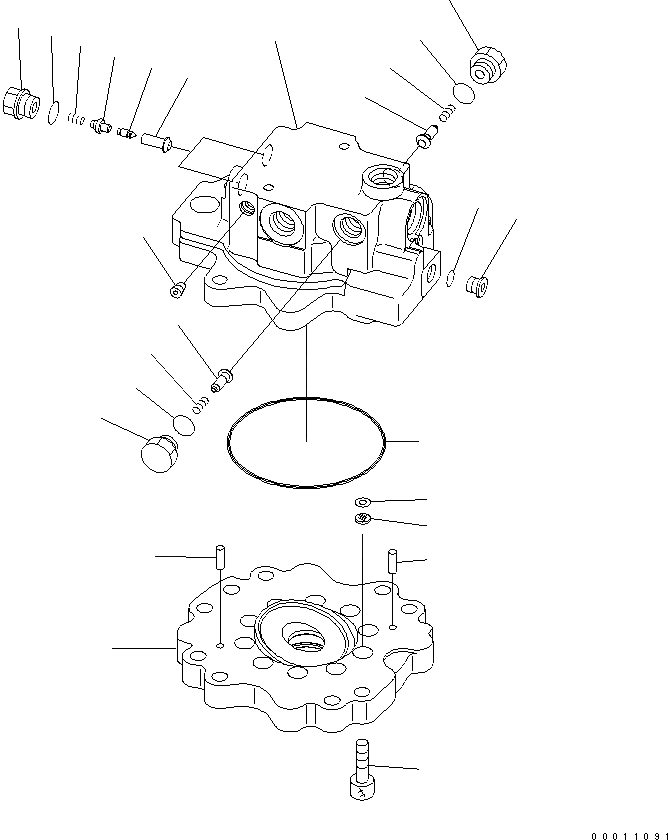 Схема запчастей Komatsu PC40MR-2-AC - МОТОР ПОВОРОТА (/) ОСНОВН. КОМПОНЕНТЫ И РЕМКОМПЛЕКТЫ