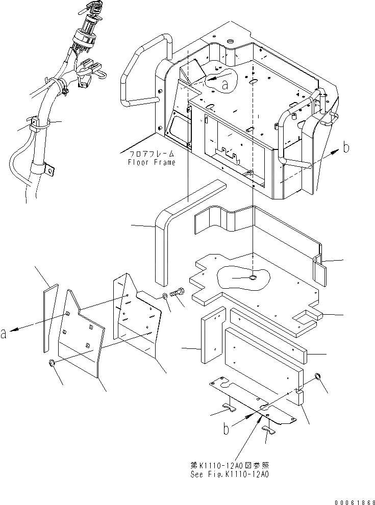 Схема запчастей Komatsu PC40MR-2 - ОСНОВН. КОНСТРУКЦИЯ (ЩИТКИ) (НАВЕС) (ДЛЯ СЕВ. АМЕРИКИ)(№9-) КАБИНА ОПЕРАТОРА И СИСТЕМА УПРАВЛЕНИЯ