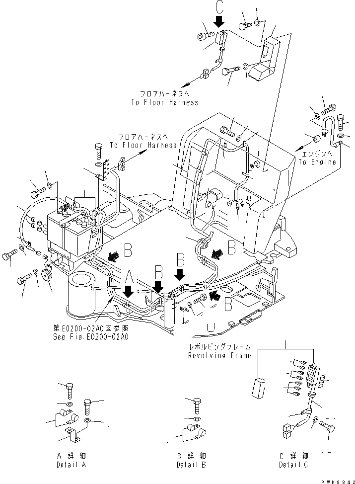 Схема запчастей Komatsu PC40MRX-1 - ЭЛЕКТРОПРОВОДКА (Э/ПРОВОДКА) (ДЛЯ СИГНАЛ ХОДА)(№-) ЭЛЕКТРИКА