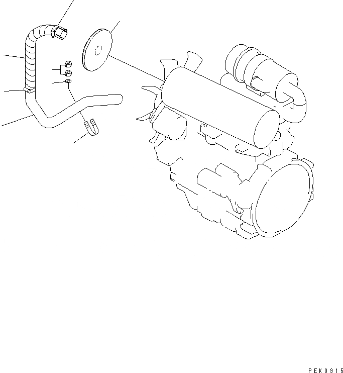 Схема запчастей Komatsu PC40R-8 - КОМПОНЕНТЫ ДВИГАТЕЛЯ КОМПОНЕНТЫ ДВИГАТЕЛЯ
