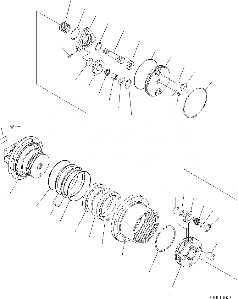 Схема запчастей Komatsu PC40R-8 - МОТОР ХОДА (/) ОСНОВН. КОМПОНЕНТЫ И РЕМКОМПЛЕКТЫ