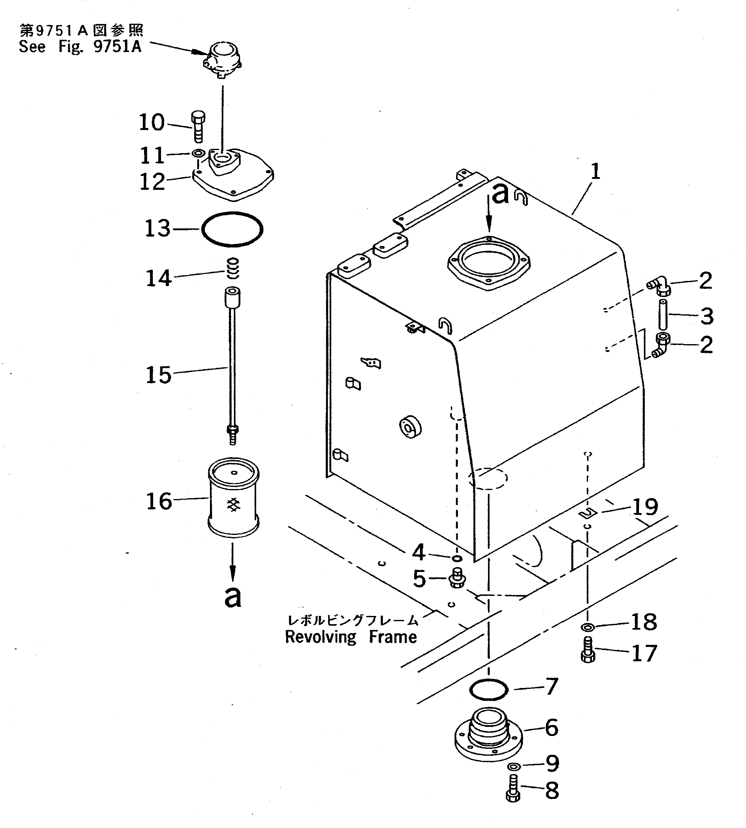 Схема запчастей Komatsu PC410LC-5 - ГИДР. БАК.(№8-) УПРАВЛ-Е РАБОЧИМ ОБОРУДОВАНИЕМ
