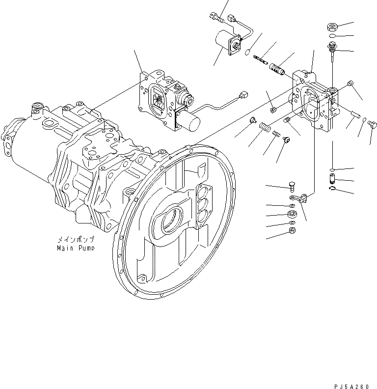 Схема запчастей Komatsu PC450-6 - ОСНОВН. НАСОС (9/) ОСНОВН. КОМПОНЕНТЫ И РЕМКОМПЛЕКТЫ