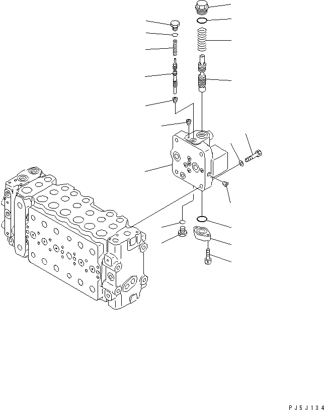 Схема запчастей Komatsu PC450-6 - ОСНОВН. КЛАПАН (-АКТУАТОР) (/) ОСНОВН. КОМПОНЕНТЫ И РЕМКОМПЛЕКТЫ