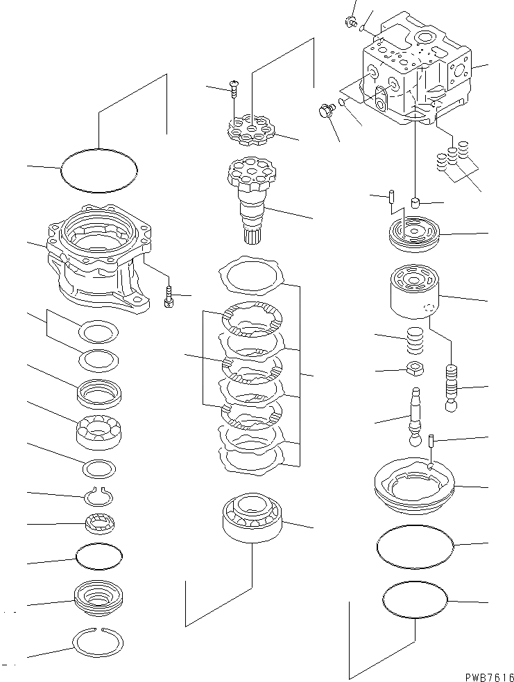 Схема запчастей Komatsu PC450-6Z - МОТОР ПОВОРОТА (/)(№-) ОСНОВН. КОМПОНЕНТЫ И РЕМКОМПЛЕКТЫ