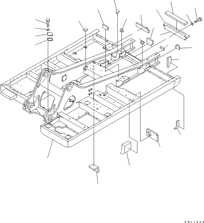 Схема запчастей Komatsu PC450-6K-J - ОСНОВНАЯ РАМА(№-) ОСНОВНАЯ РАМА И ЕЕ ЧАСТИ