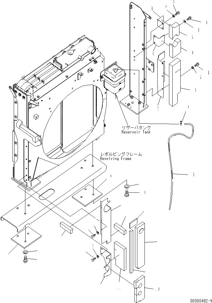 Схема запчастей Komatsu PC450-7E0 - ОХЛАЖД-Е (COVER)(№-) СИСТЕМА ОХЛАЖДЕНИЯ