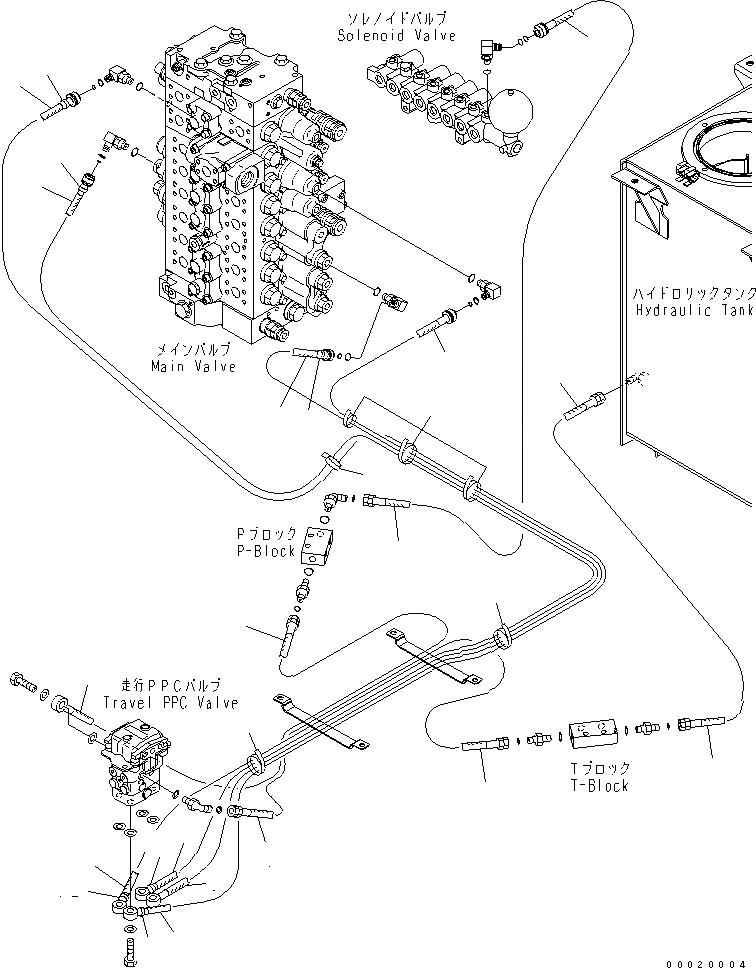 Схема запчастей Komatsu PC450-7K-E0 - ОСНОВН. КОНСТРУКЦИЯ (КАБИНА) (PPC ШЛАНГИ) (/) КАБИНА ОПЕРАТОРА И СИСТЕМА УПРАВЛЕНИЯ