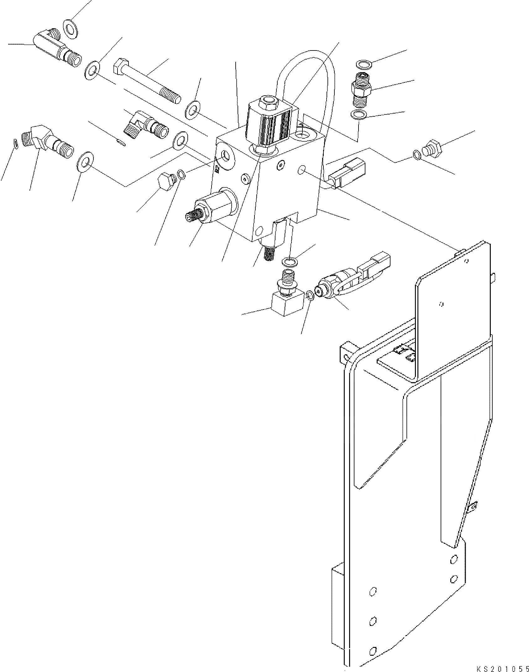 Схема запчастей Komatsu PC450-8 - БЫСТРОСЪЕМН. МЕХ-М ЛИНИИ (БЫСТРОСЪЕМН. МЕХ-М КЛАПАН) (№K9-) H ГИДРАВЛИКА