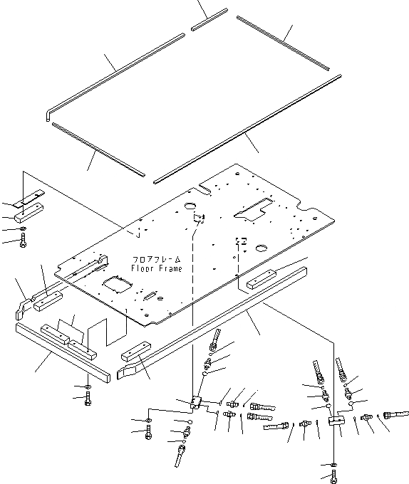 Схема запчастей Komatsu PC450-8 - OPERATORґS КАБИНА (ПОЛ) (P T БЛОК И УПЛОТНЕНИЕ) (БЕЗ НАВЕСН. ОБОРУД) K OPERATORґS ОБСТАНОВКА И СИСТЕМА УПРАВЛЕНИЯ