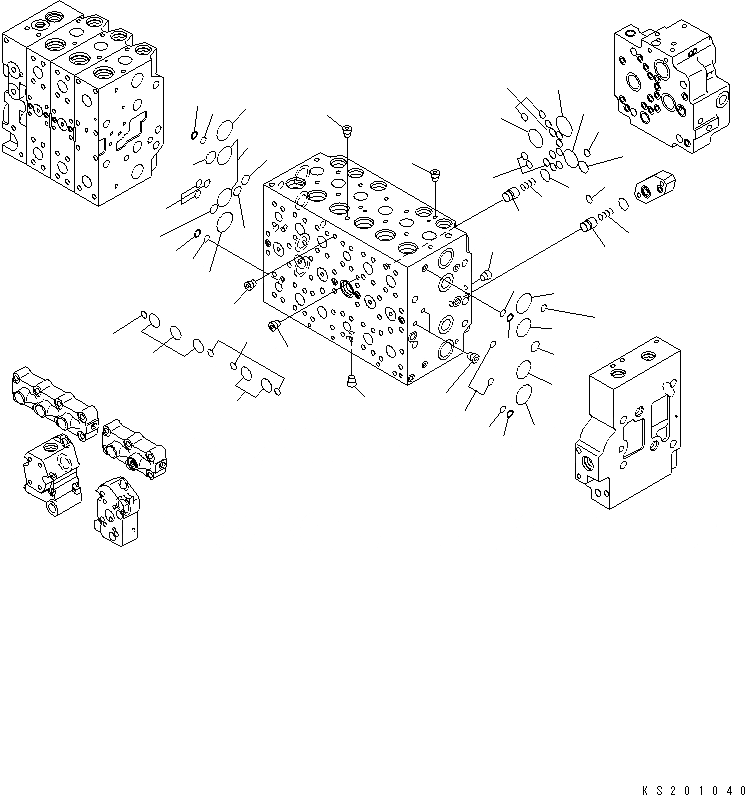 Схема запчастей Komatsu PC450-8 - ОСНОВН. КЛАПАН (-АКТУАТОР) (/) (№K-) Y ОСНОВН. КОМПОНЕНТЫ И РЕМКОМПЛЕКТЫ