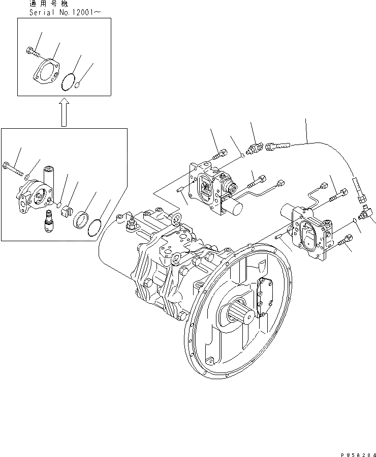 Схема запчастей Komatsu PC450-6 - ОСНОВН. НАСОС (/) ОСНОВН. КОМПОНЕНТЫ И РЕМКОМПЛЕКТЫ