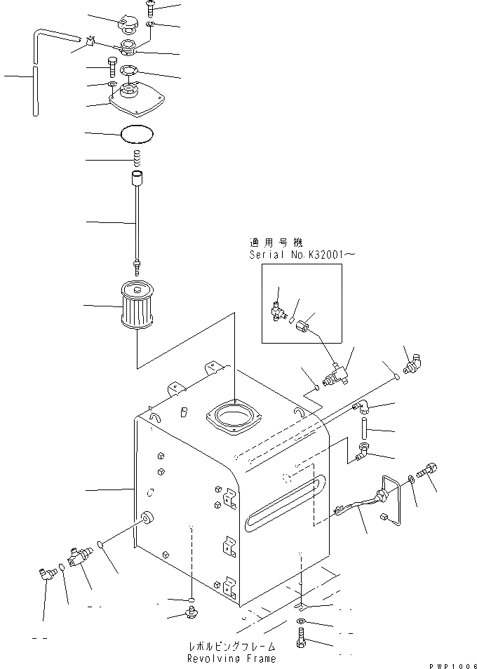 Схема запчастей Komatsu PC450-6K - ГИДР. БАК. (БАК) ГИДРАВЛИКА