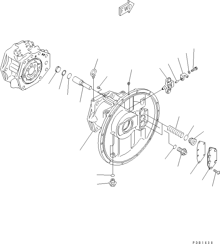 Схема запчастей Komatsu PC450-6K - ОСНОВН. НАСОС (/9) (HPV ++BARO-)(№K-K999) ГИДРАВЛИКА