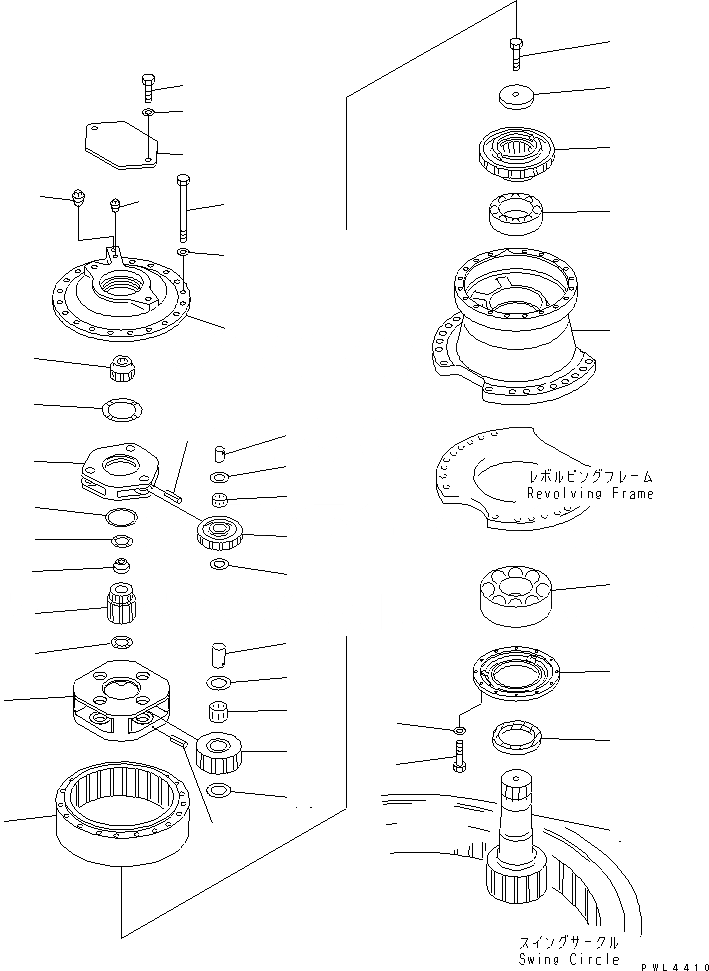 Схема запчастей Komatsu PC450-6K - МЕХАНИЗМ ПОВОРОТА В СБОРЕ (ПОСТАВЛЯЕТСЯ ОТДЕЛЬНО)(№K-) ОСНОВН. КОМПОНЕНТЫ И РЕМКОМПЛЕКТЫ