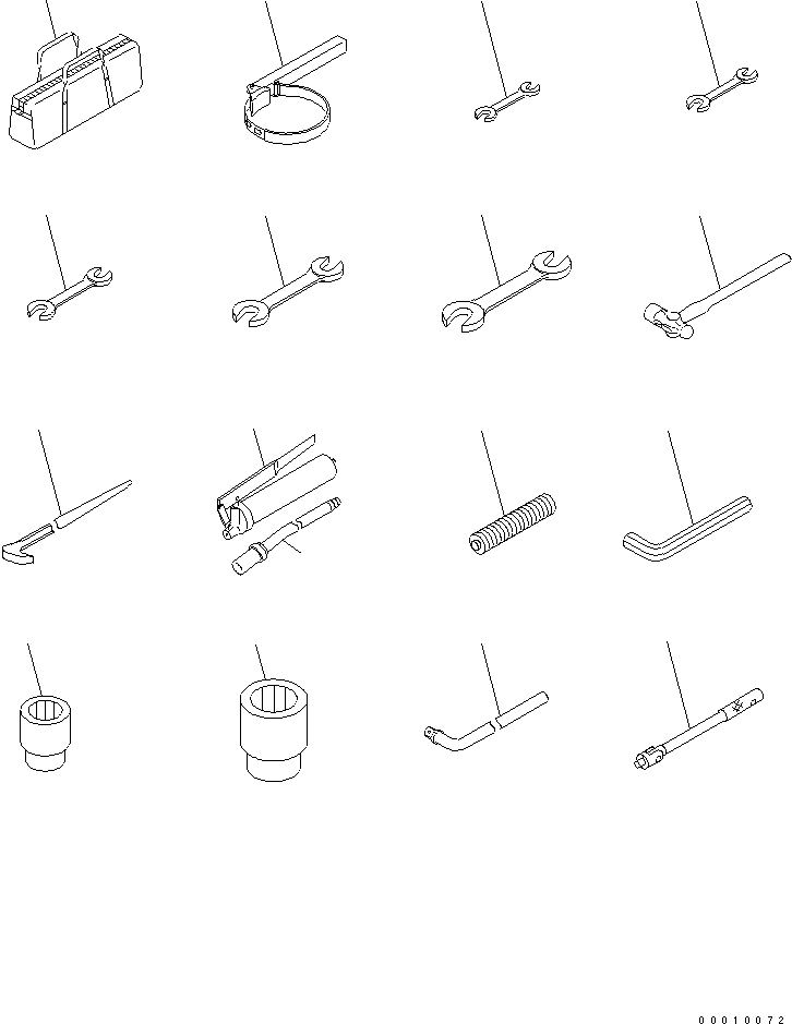 Схема запчастей Komatsu PC450-7 - ИНСТРУМЕНТ АКСЕССУАРЫ