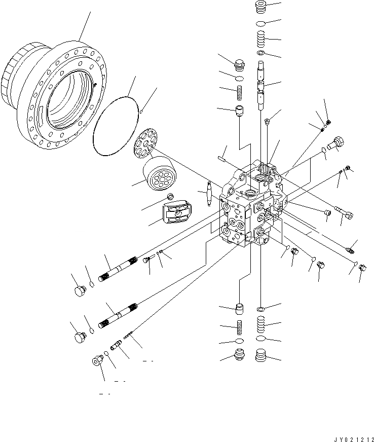 Схема запчастей Komatsu PC450-7 - МОТОР ХОДА (ЛЕВ.) (/)(№7-) ОСНОВН. КОМПОНЕНТЫ И РЕМКОМПЛЕКТЫ