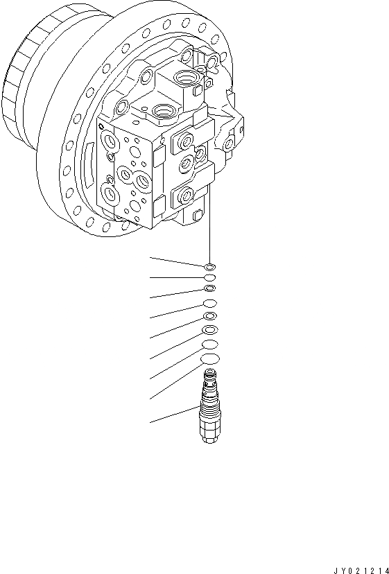 Схема запчастей Komatsu PC450-7 - МОТОР ХОДА (ЛЕВ.) (/)(№7-) ОСНОВН. КОМПОНЕНТЫ И РЕМКОМПЛЕКТЫ