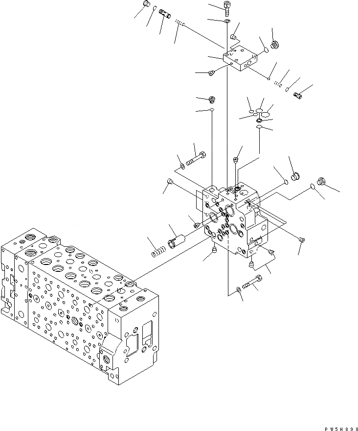 Схема запчастей Komatsu PC450-7 - CONTOROL КЛАПАН (/) ОСНОВН. КОМПОНЕНТЫ И РЕМКОМПЛЕКТЫ
