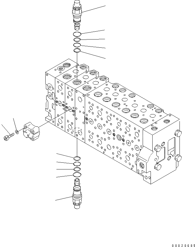 Схема запчастей Komatsu PC450-7 - CONTOROL КЛАПАН (-АКТУАТОР) (/) ОСНОВН. КОМПОНЕНТЫ И РЕМКОМПЛЕКТЫ
