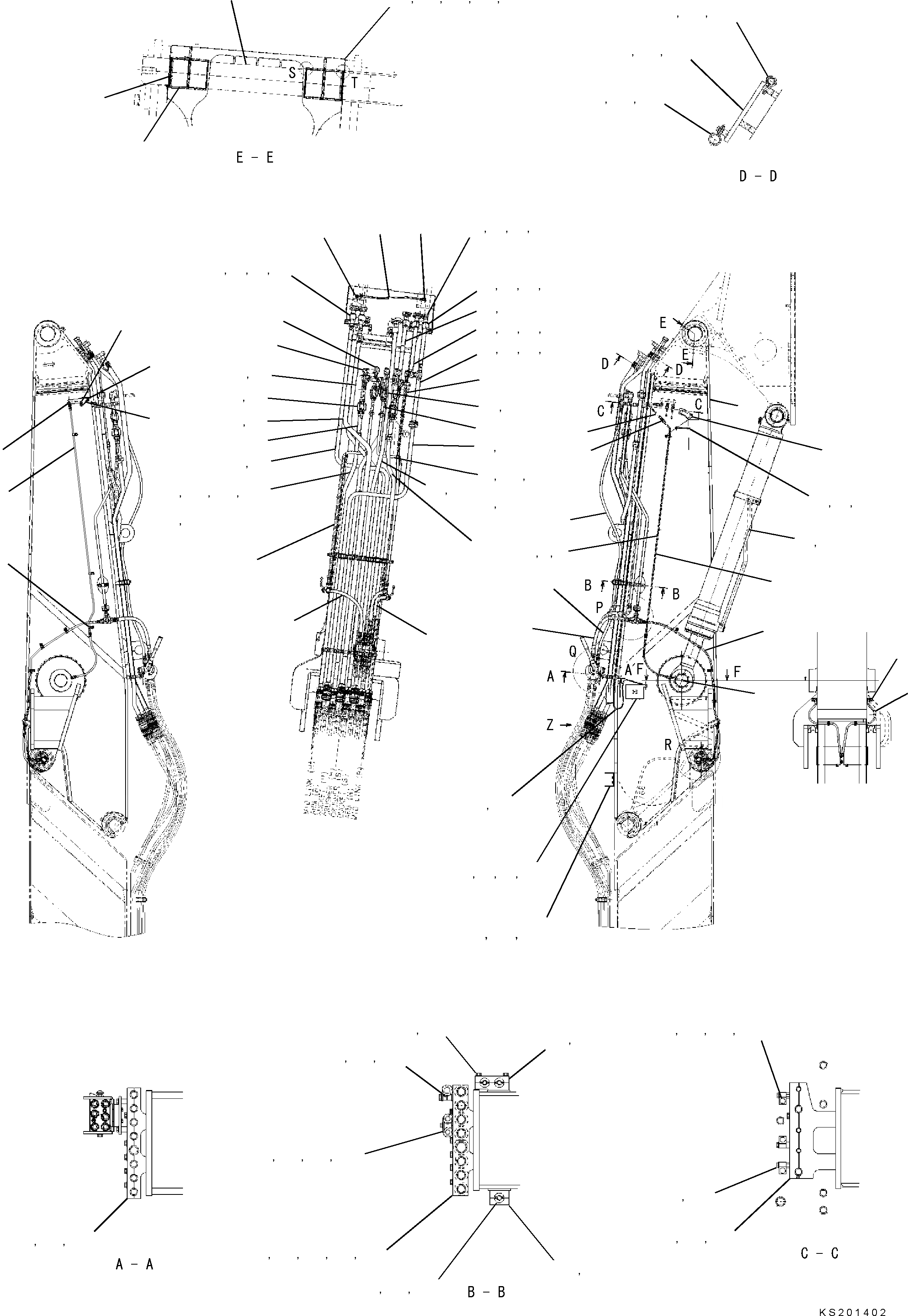 Схема запчастей Komatsu PC450LC-8K HIGH REACH DEMOLITION - 1-Я СТРЕЛА В СБОРЕ TABLE OF CONTENTS PC-8 ВЫС. REACH РАЗРУШ. ЗДАНИЙ