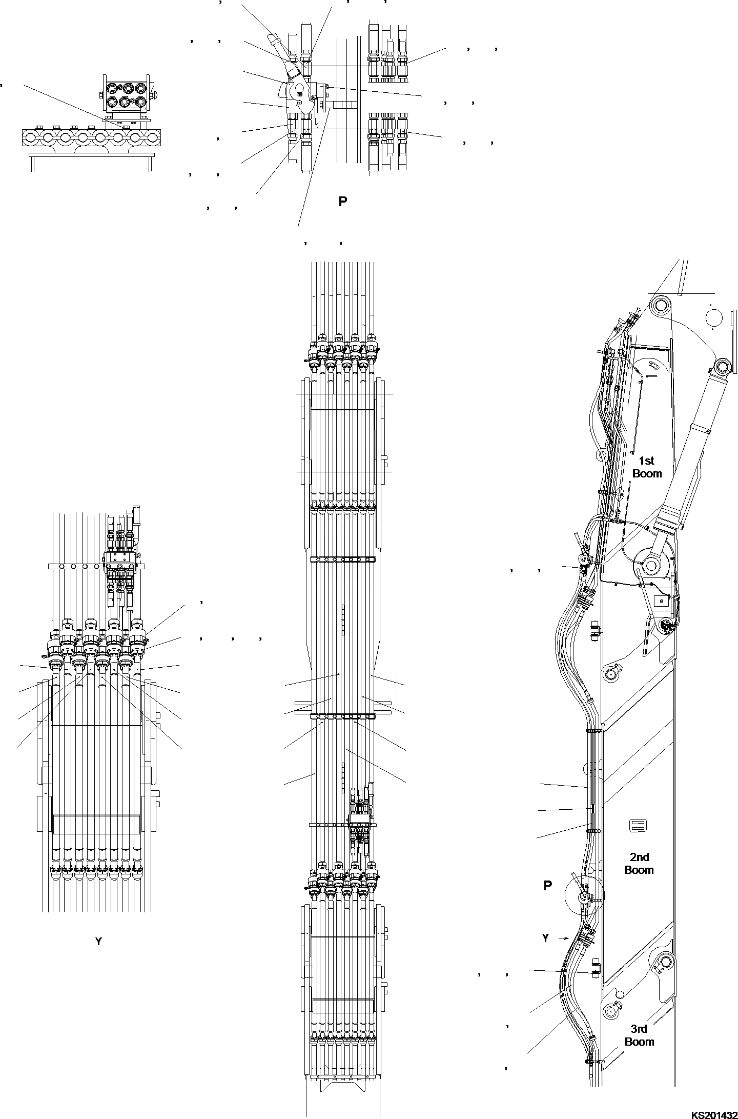 Схема запчастей Komatsu PC450LC-8K HIGH REACH DEMOLITION - 2/3-Я СТРЕЛА БЫСТРОСЪЕМН. МЕХ-М ОПЦ. TABLE OF CONTENTS PC-8 ВЫС. REACH РАЗРУШ. ЗДАНИЙ