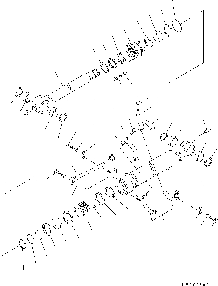 Схема запчастей Komatsu PC450LC-8K HIGH REACH DEMOLITION - ЦИЛИНДР КОВША (ВНУТР. ЧАСТИ) (№K8-K8) TABLE OF CONTENTS PC-8 ВЫС. REACH РАЗРУШ. ЗДАНИЙ