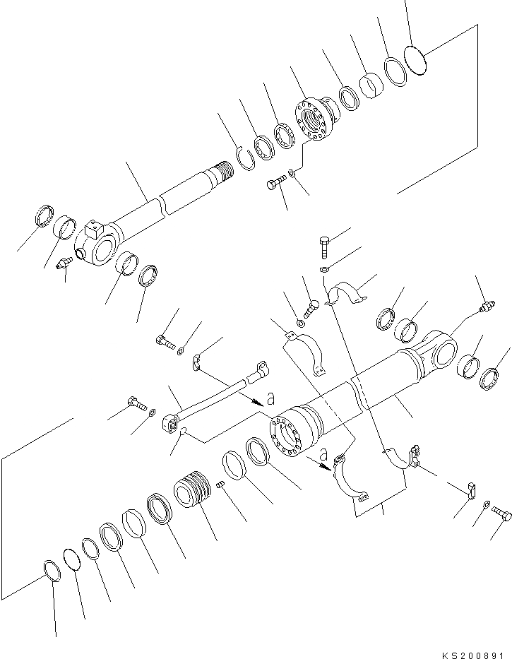 Схема запчастей Komatsu PC450LC-8K HIGH REACH DEMOLITION - ЦИЛИНДР КОВША (ВНУТР. ЧАСТИ) (№K87-) TABLE OF CONTENTS PC-8 ВЫС. REACH РАЗРУШ. ЗДАНИЙ