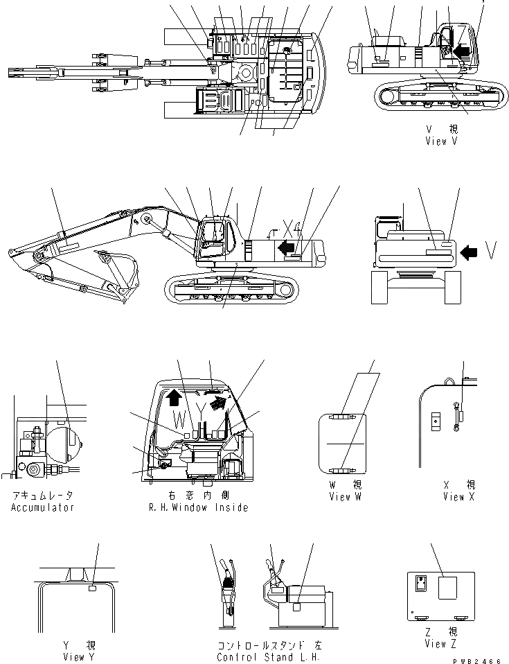 Схема запчастей Komatsu PC450LC-6 - ТАБЛИЧКИ (ИСПАНИЯ)(№-) МАРКИРОВКА