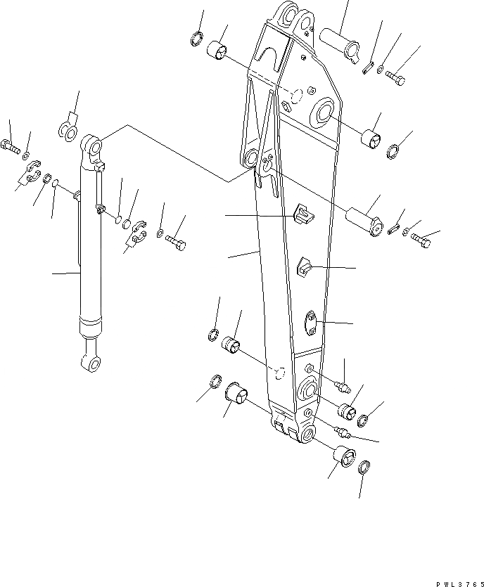 Схема запчастей Komatsu PC450LC-6 - РУКОЯТЬ (.M) (РУКОЯТЬ И ЦИЛИНДР КОВША) (С ДОПОЛН. ГИДРОЛИНИЕЙ)(№-) РАБОЧЕЕ ОБОРУДОВАНИЕ