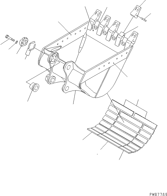 Схема запчастей Komatsu PC450LC-6 - КОВШ¤ .M (CECE .8M)¤ MM (УСИЛ.) (С РЕГУЛИРОВКОЙ)(№-) РАБОЧЕЕ ОБОРУДОВАНИЕ