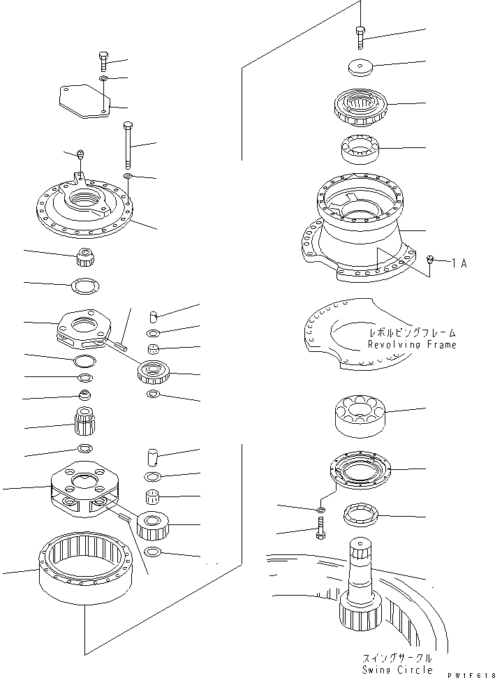 Схема запчастей Komatsu PC450LC-6 - МЕХАНИЗМ ПОВОРОТА В СБОРЕ (ЗАПЧАСТИ ДЛЯ ОБСЛУЖ-Я)(№-) ОСНОВН. КОМПОНЕНТЫ И РЕМКОМПЛЕКТЫ