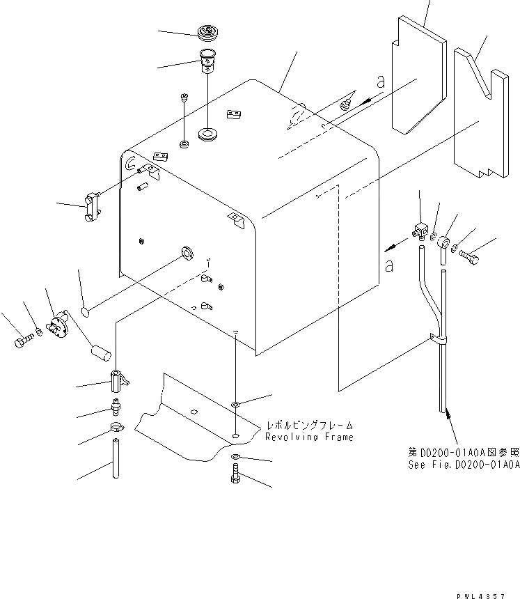Схема запчастей Komatsu PC450LC-6K - ТОПЛИВН. БАК.(№K-) ТОПЛИВН. БАК. AND КОМПОНЕНТЫ