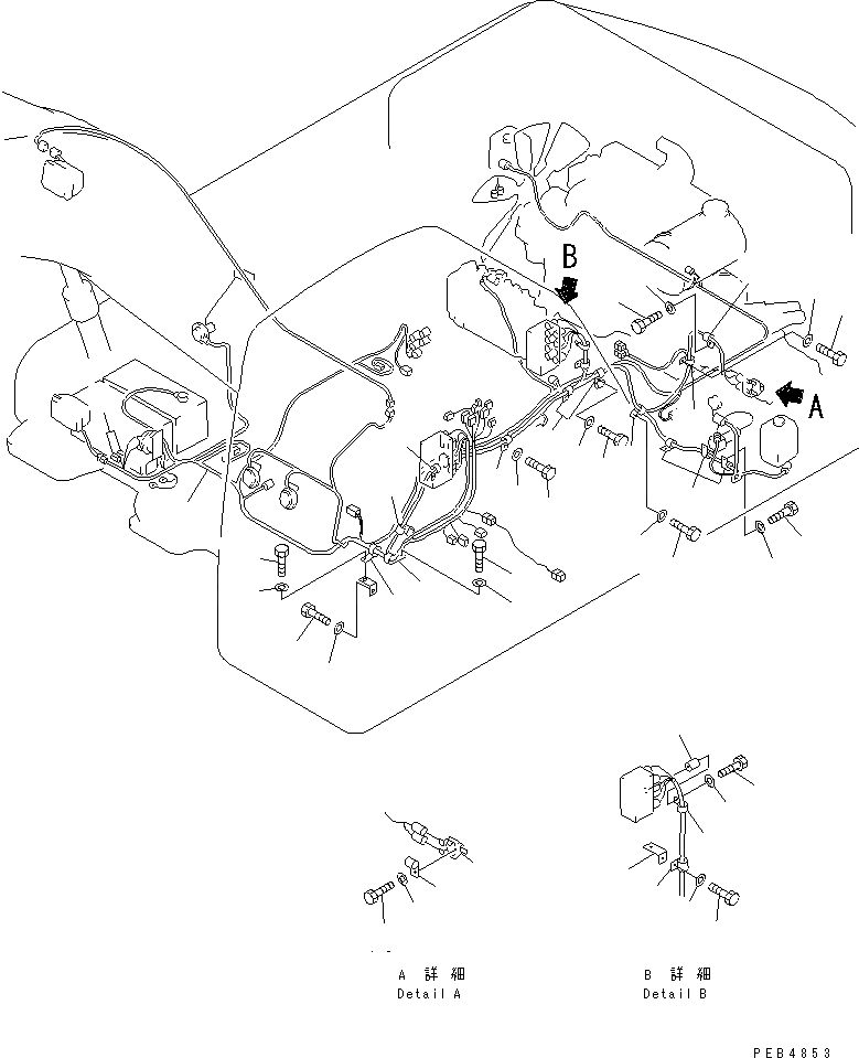 Схема запчастей Komatsu PC450LC-6K - ЭЛЕКТРОПРОВОДКА (/) (ОСНОВН.E Э/ПРОВОДКА)(№K-K999) ЭЛЕКТРИКА