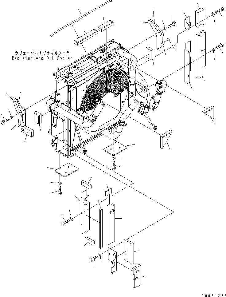 Схема запчастей Komatsu PC450LC-7 - ОХЛАЖД-Е (КРЫШКАAND ЩИТКИ)(№8-) СИСТЕМА ОХЛАЖДЕНИЯ