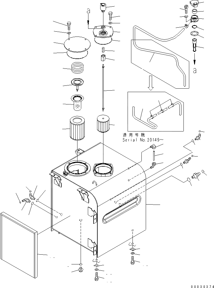 Схема запчастей Komatsu PC450LC-7 - ГИДР. БАК. ГИДРАВЛИКА