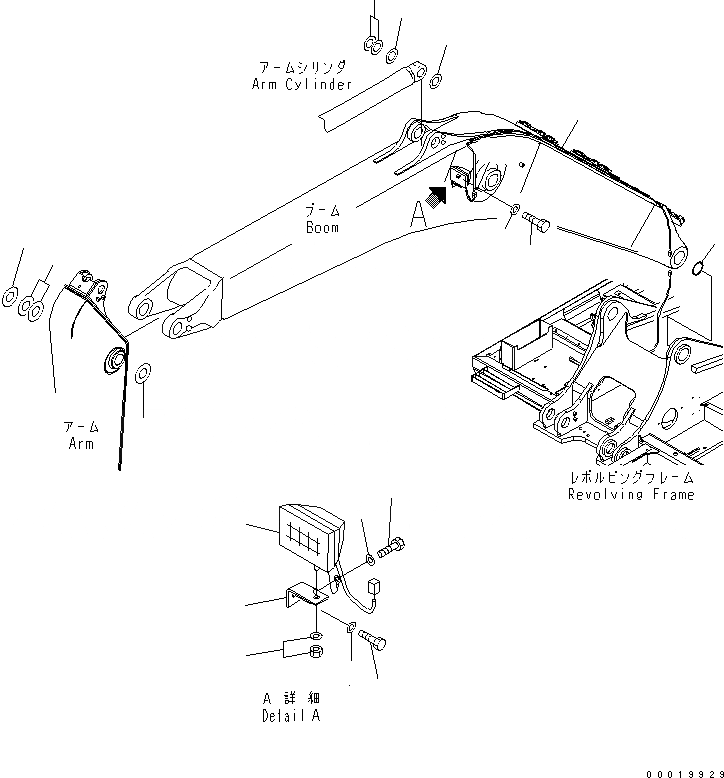 Схема запчастей Komatsu PC450LC-7 - СТРЕЛА ( ЧАС. СИСТ. СМАЗКИ ТИП) (ЛАМПА РАБОЧ. ОСВЕЩЕНИЯ И УПЛОТНЕНИЯ)(№-8) РАБОЧЕЕ ОБОРУДОВАНИЕ