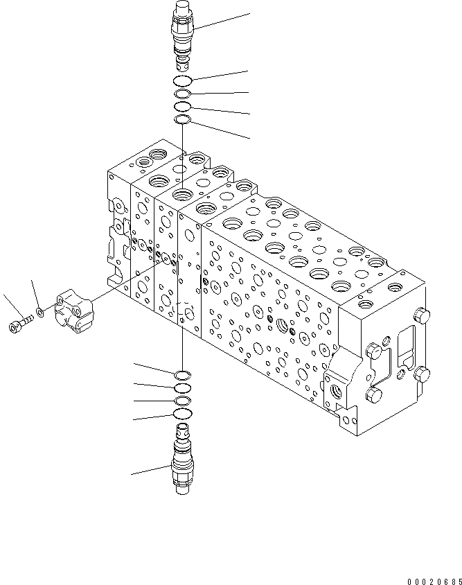 Схема запчастей Komatsu PC450LC-7 - CONTOROL КЛАПАН (-АКТУАТОР) (/) ОСНОВН. КОМПОНЕНТЫ И РЕМКОМПЛЕКТЫ