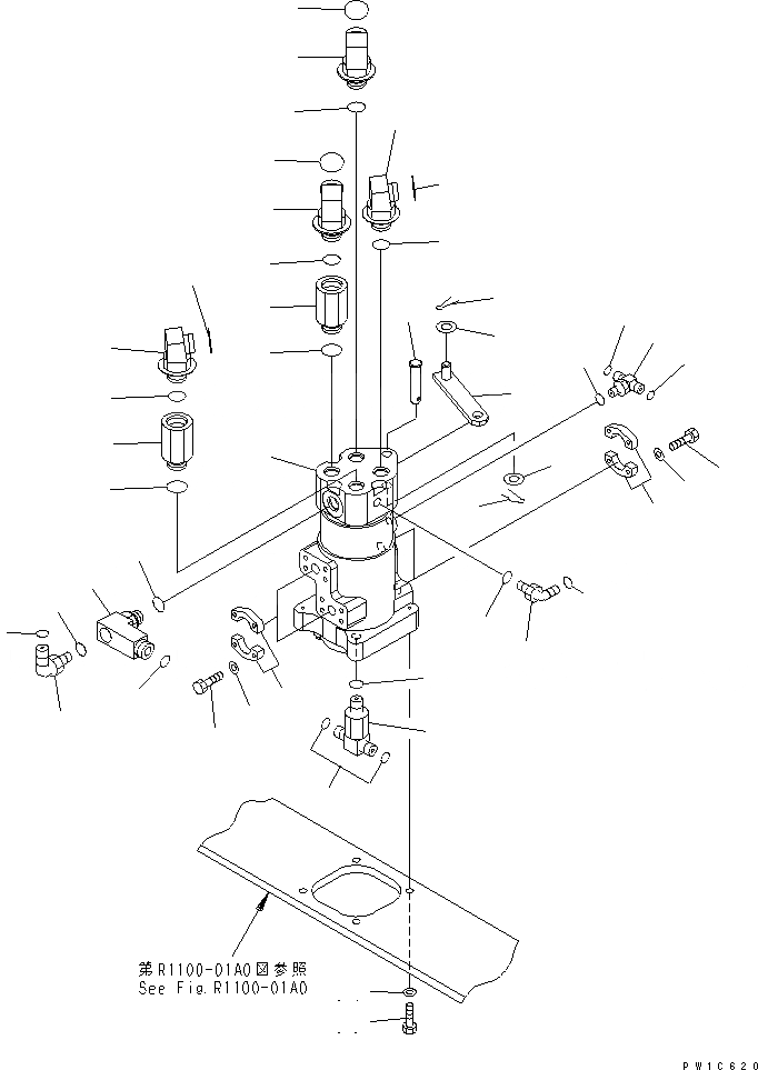 Схема запчастей Komatsu PC450LC-7-M1 - ПОВОРОТНОЕ СОЕДИНЕНИЕ (СОЕДИНИТЕЛЬН. ЧАСТИ) ПОВОРОТН. КРУГ И КОМПОНЕНТЫ