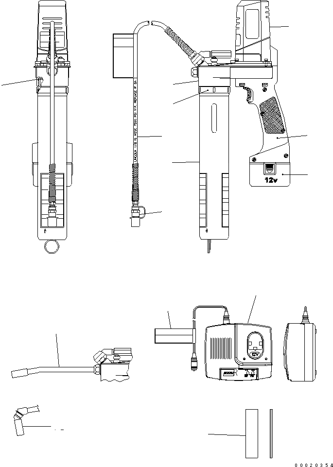 Схема запчастей Komatsu PC450LC-7-M1 - НАСОС СМАЗКИ В СБОРЕ (ЭЛЕКТРИЧ.) ОСНОВН. КОМПОНЕНТЫ И РЕМКОМПЛЕКТЫ